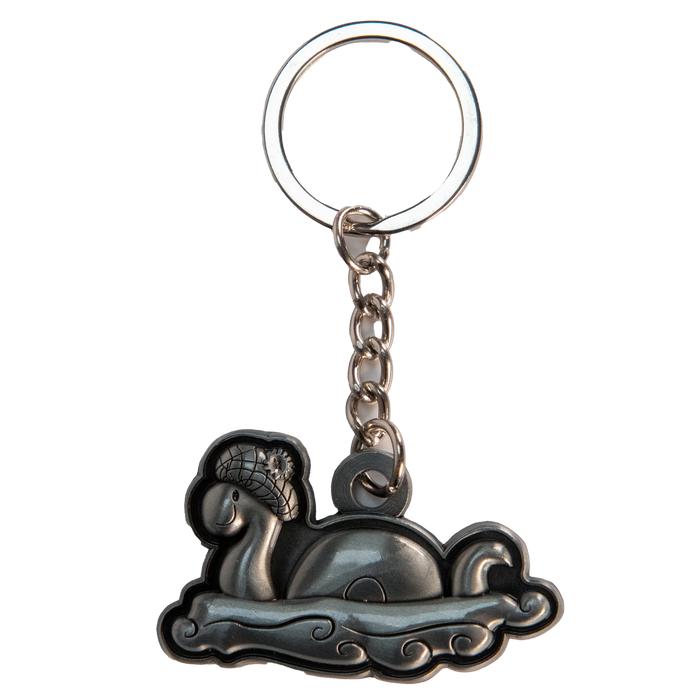Brushed Metal Scottish Keyring – Nessie, Coo, Collage & More - Heritage Of Scotland - Nessie