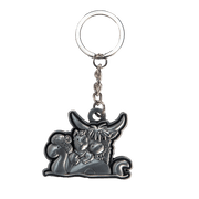 Brushed Metal Scottish Keyring – Nessie, Coo, Collage & More - Heritage Of Scotland - Trio Character