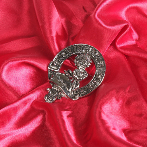 Buchan Clan Badge, Kilt Pin, Lapel Pin, Cufflinks, Keyring/Key Fob & Gift Set — Fine Pewter by Art Pewter — Made in Scotland (Shiny Finish) - Heritage Of Scotland - Badge