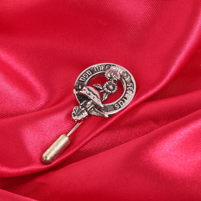 Buchan Clan Badge, Kilt Pin, Lapel Pin, Cufflinks, Keyring/Key Fob & Gift Set — Fine Pewter by Art Pewter — Made in Scotland (Shiny Finish) - Heritage Of Scotland - Lapel Pin