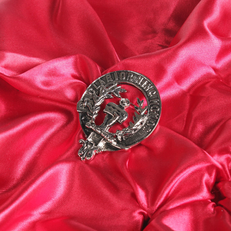 Buchanan Clan Badge, Kilt Pin, Lapel Pin, Cufflinks, Keyring/Key Fob & Gift Set — Fine Pewter by Art Pewter — Made in Scotland (Shiny Finish) - Heritage Of Scotland - Badge