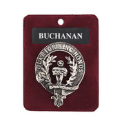 Buchanan Clan Badge, Kilt Pin, Lapel Pin, Cufflinks, Keyring/Key Fob & Gift Set — Fine Pewter by Art Pewter — Made in Scotland (Shiny Finish) - Heritage Of Scotland - Badge