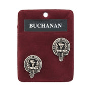 Buchanan Clan Badge, Kilt Pin, Lapel Pin, Cufflinks, Keyring/Key Fob & Gift Set — Fine Pewter by Art Pewter — Made in Scotland (Shiny Finish) - Heritage Of Scotland - Cufflinks