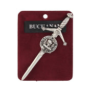 Buchanan Clan Badge, Kilt Pin, Lapel Pin, Cufflinks, Keyring/Key Fob & Gift Set — Fine Pewter by Art Pewter — Made in Scotland (Shiny Finish) - Heritage Of Scotland - Kilt Pin
