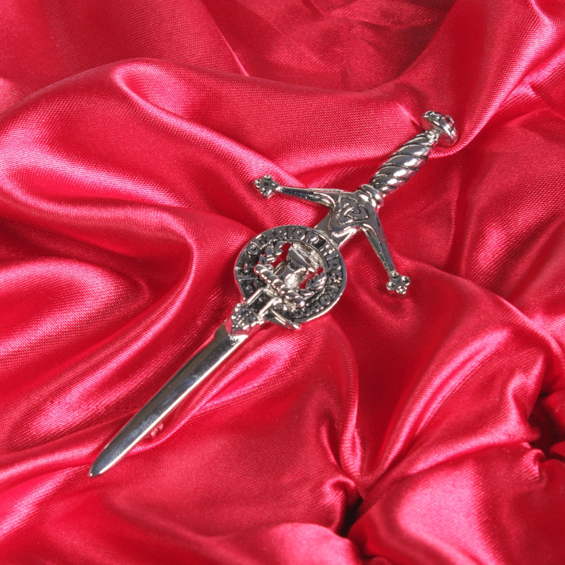 Buchanan Clan Badge, Kilt Pin, Lapel Pin, Cufflinks, Keyring/Key Fob & Gift Set — Fine Pewter by Art Pewter — Made in Scotland (Shiny Finish) - Heritage Of Scotland - Kilt Pin