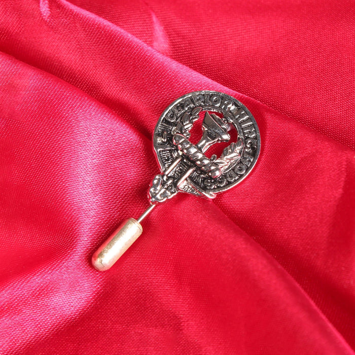 Buchanan Clan Badge, Kilt Pin, Lapel Pin, Cufflinks, Keyring/Key Fob & Gift Set — Fine Pewter by Art Pewter — Made in Scotland (Shiny Finish) - Heritage Of Scotland - Lapel Pin