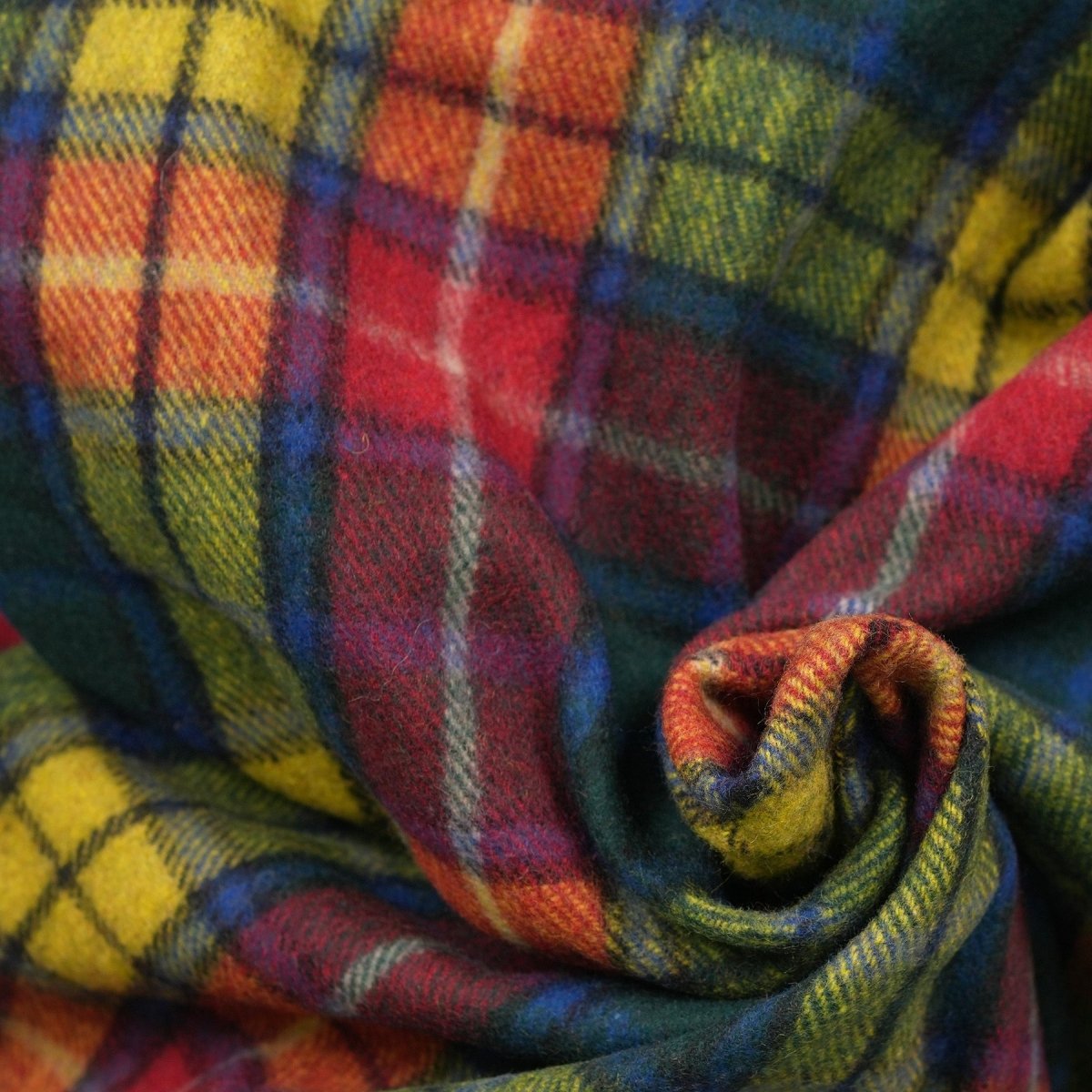 Camel Tartan Wool Blend Blanket Throw – Soft Plaid Sofa & Bed Blanket - Buchanan Modern - Heritage Of Scotland -