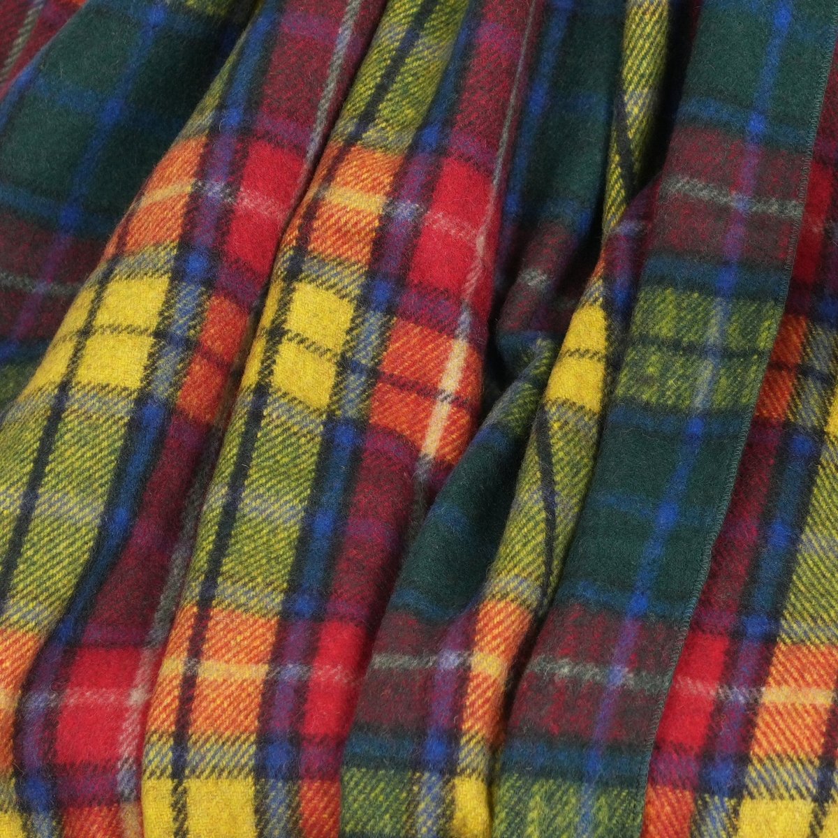 Camel Tartan Wool Blend Blanket Throw – Soft Plaid Sofa & Bed Blanket - Buchanan Modern - Heritage Of Scotland -