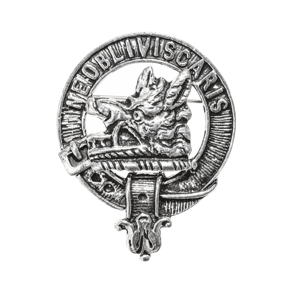 Campbell Clan Badge, Kilt Pin, Lapel Pin, Cufflinks, Keyring/Key Fob & Gift Set — Fine Pewter by Art Pewter — Made in Scotland (Shiny Finish) - Heritage Of Scotland - Badge