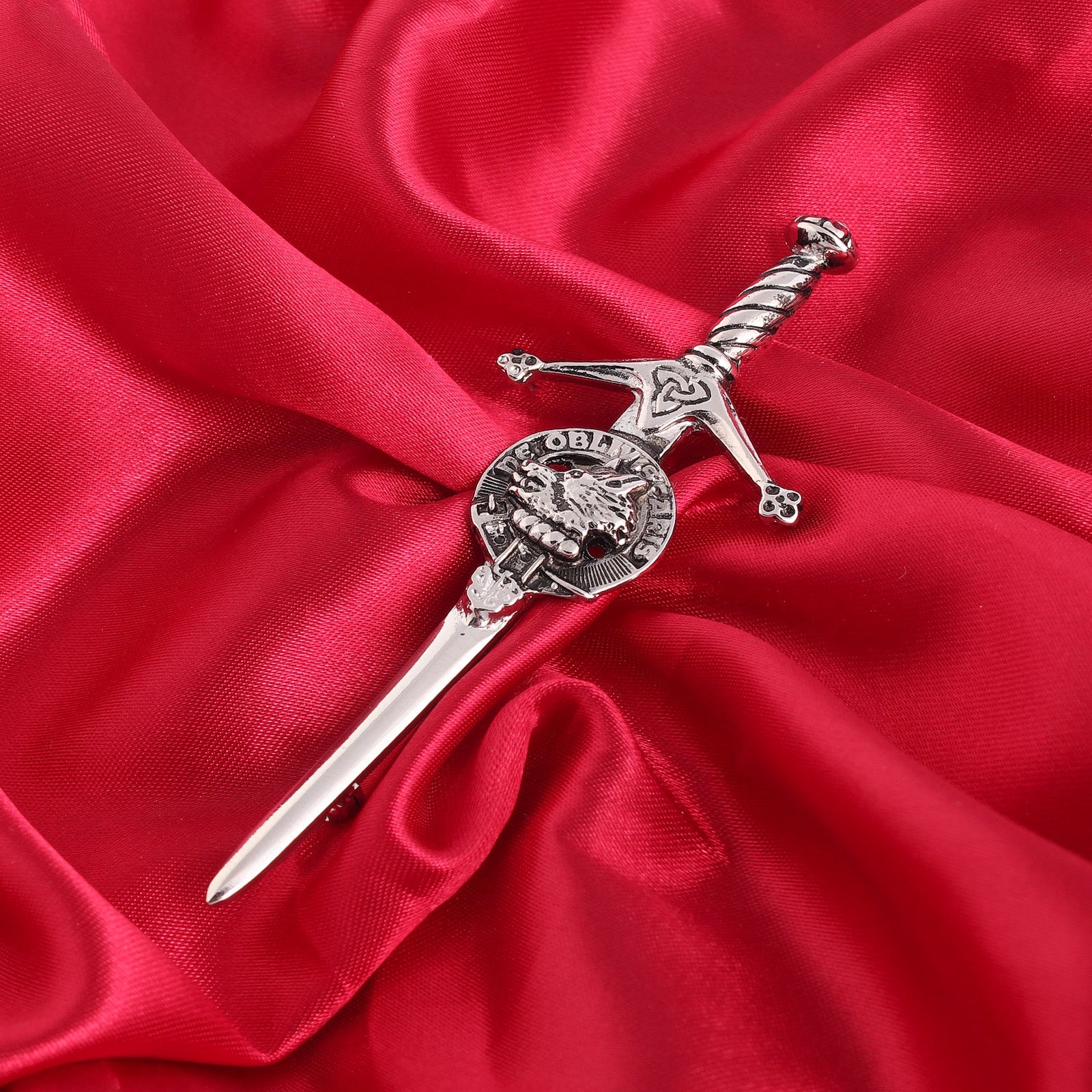Campbell Clan Badge, Kilt Pin, Lapel Pin, Cufflinks, Keyring/Key Fob & Gift Set — Fine Pewter by Art Pewter — Made in Scotland (Shiny Finish) - Heritage Of Scotland - Kilt Pin