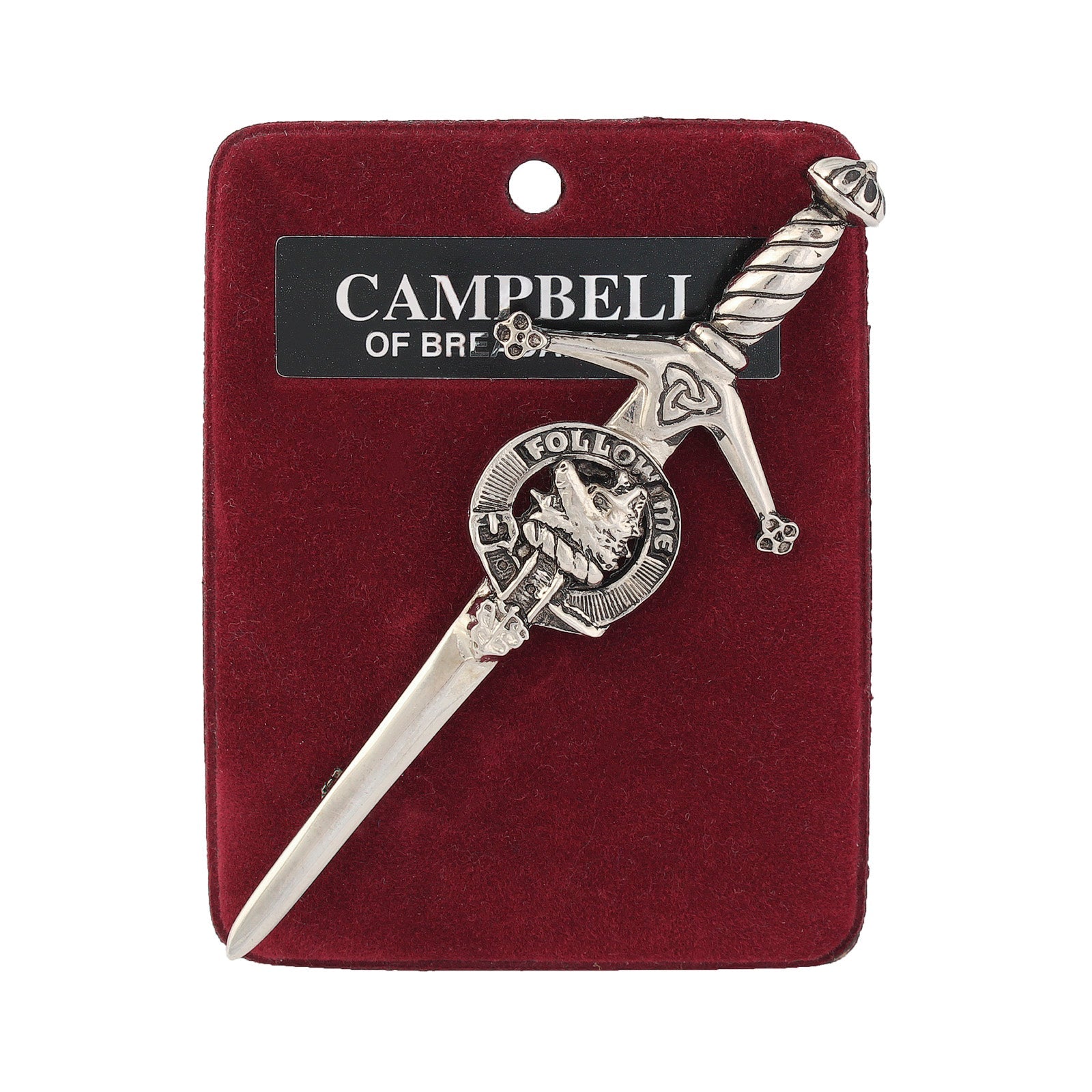 Campbell of Breadalbane Clan Badge, Kilt Pin, Lapel Pin, Cufflinks, Keyring/Key Fob & Gift Set — Fine Pewter by Art Pewter — Made in Scotland (Shiny Finish) - Heritage Of Scotland - Kilt Pin