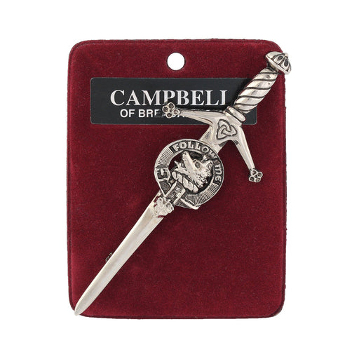 Campbell of Breadalbane Clan Badge, Kilt Pin, Lapel Pin, Cufflinks, Keyring/Key Fob & Gift Set — Fine Pewter by Art Pewter — Made in Scotland (Shiny Finish) - Heritage Of Scotland - Kilt Pin