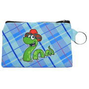 Canvas Coin Purse with Keyring – Nessie or Highland Coo Design - Heritage Of Scotland - Nessie