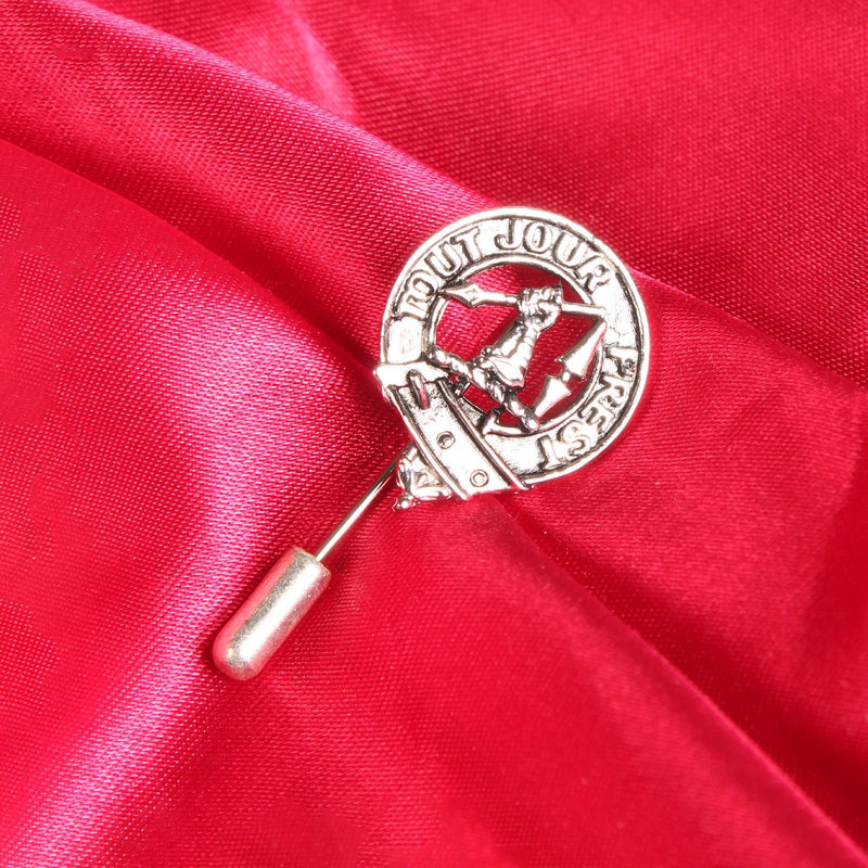 Carmichael Clan Badge, Kilt Pin, Lapel Pin, Cufflinks, Keyring/Key Fob & Gift Set — Fine Pewter by Art Pewter — Made in Scotland (Shiny Finish) - Heritage Of Scotland - Lapel Pin