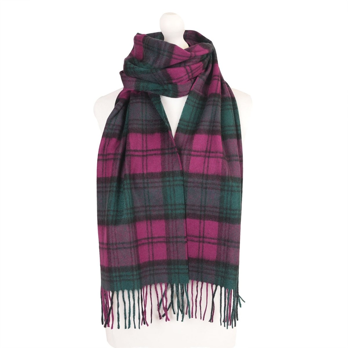 Cashmere Scottish Tartan Clan Scarf - LINDSAY - Heritage Of Scotland -