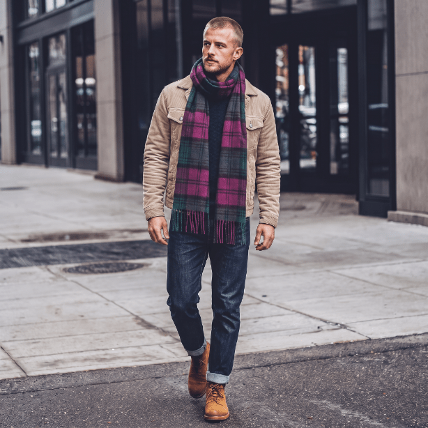 Cashmere Scottish Tartan Clan Scarf - LINDSAY - Heritage Of Scotland -