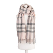 Cashmere Tartan Multicolour Stole Thomson Pale Pink - Heritage Of Scotland - THOMSON PALE PINK