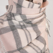 Cashmere Tartan Multicolour Stole Thomson Pale Pink - Heritage Of Scotland - THOMSON PALE PINK