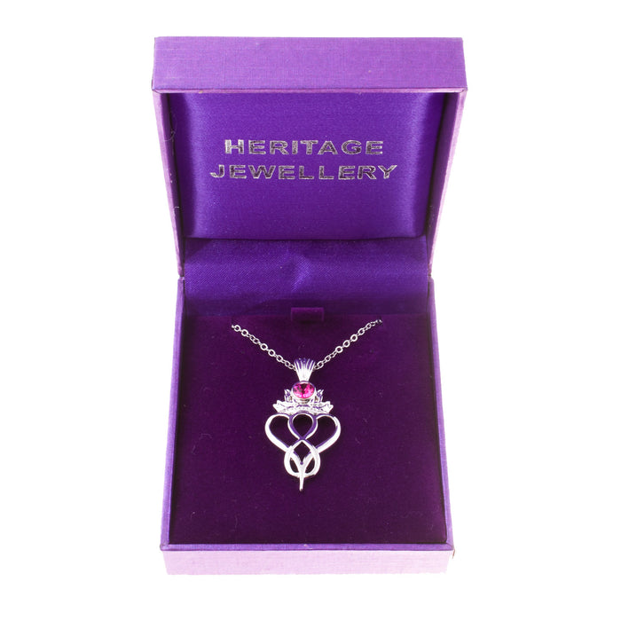 Celtic Heart Birthstone Necklace October - Heritage Of Scotland - OCTOBER