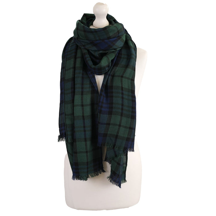 Checkered Tartan Stole - Heritage Of Scotland - BLACK WATCH