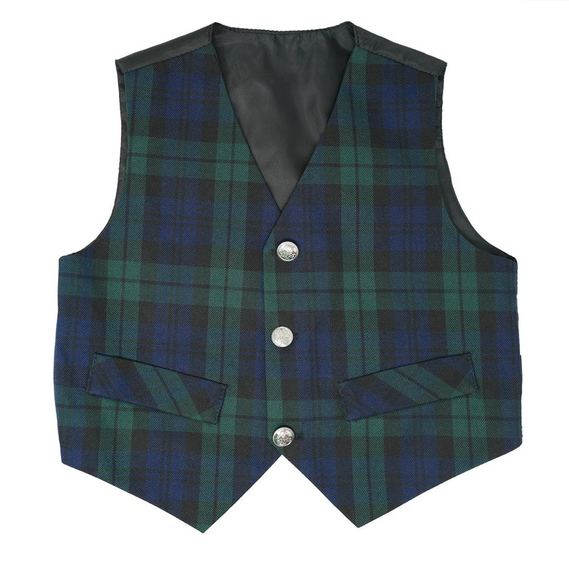 Children’s Tartan Waistcoat Black Watch - Heritage Of Scotland - 1yr
