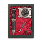 Chisholm Clan Badge, Kilt Pin, Lapel Pin, Cufflinks, Keyring/Key Fob & Gift Set — Fine Pewter by Art Pewter — Made in Scotland (Shiny Finish) - Heritage Of Scotland - Gift Set