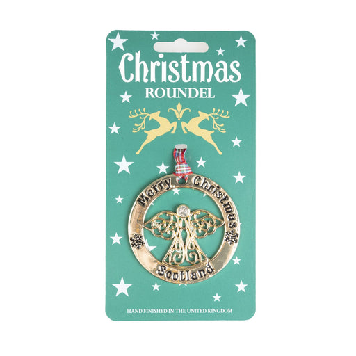 Christmas Roundel Gold Angel - Heritage Of Scotland - GOLD ANGEL