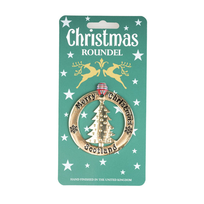 Christmas Roundel Gold Christmas Tree - Heritage Of Scotland - GOLD CHRISTMAS TREE