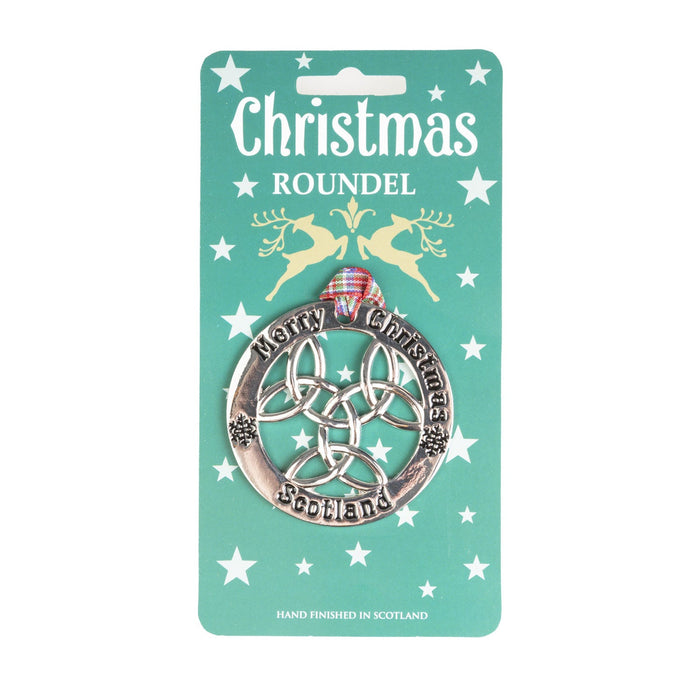 Christmas Roundel Silver Celtic Knot - Heritage Of Scotland - SILVER CELTIC KNOT