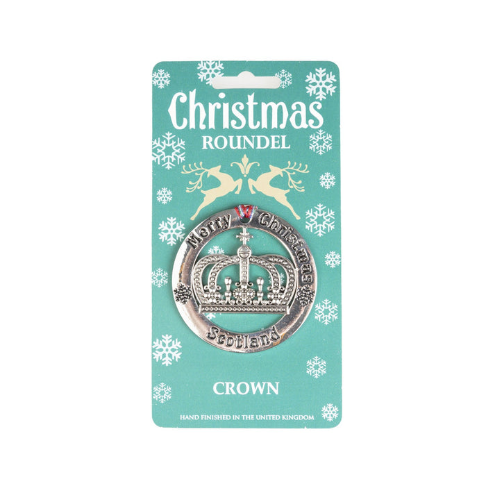 Christmas Roundel Silver Crown - Heritage Of Scotland - SILVER CROWN