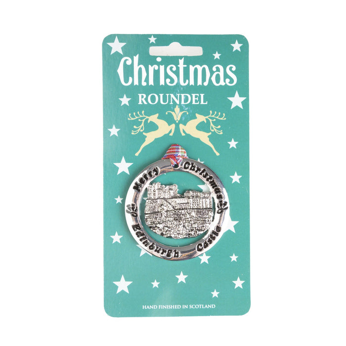 Christmas Roundel Silver Edinburgh Castle - Heritage Of Scotland - SILVER EDINBURGH CASTLE