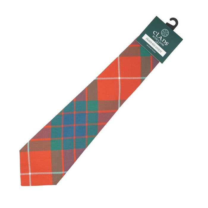 Clan Tartan Tie - Traditional Scottish Plaid Designs - Heritage Of Scotland - Fraser Red Ancient