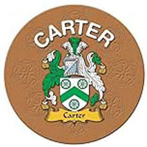 Clan/Family Name Round Cork Coaster Carter - Heritage Of Scotland - CARTER