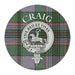 Clan/Family Name Round Cork Coaster Craig - Heritage Of Scotland - CRAIG