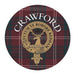 Clan/Family Name Round Cork Coaster Crawford - Heritage Of Scotland - CRAWFORD