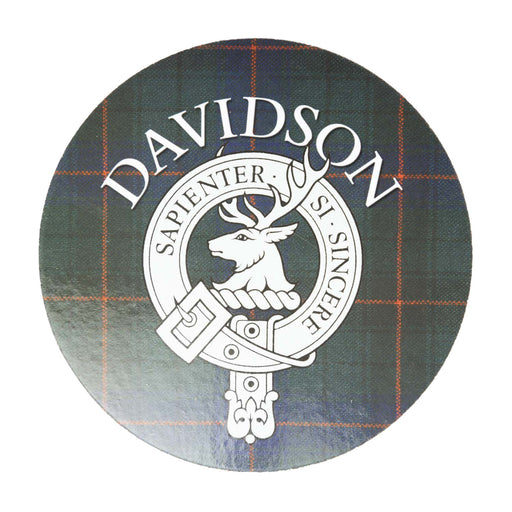 Clan/Family Name Round Cork Coaster Davidson - Heritage Of Scotland - DAVIDSON