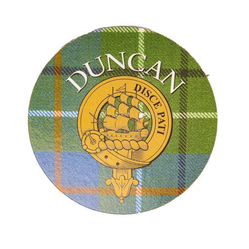 Clan/Family Name Round Cork Coaster Duncan - Heritage Of Scotland - DUNCAN