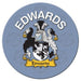 Clan/Family Name Round Cork Coaster Edwards - Heritage Of Scotland - EDWARDS