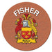 Clan/Family Name Round Cork Coaster Fisher - Heritage Of Scotland - FISHER