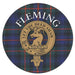 Clan/Family Name Round Cork Coaster Fleming - Heritage Of Scotland - FLEMING