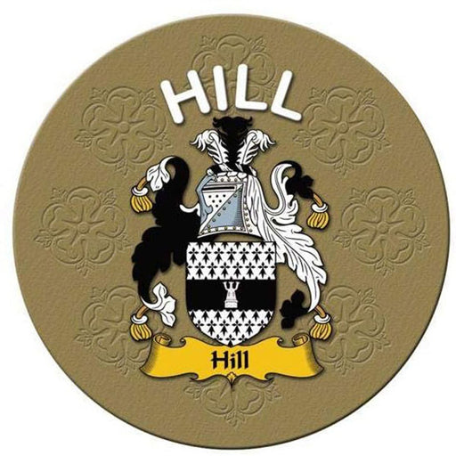 Clan/Family Name Round Cork Coaster Hill - Heritage Of Scotland - HILL