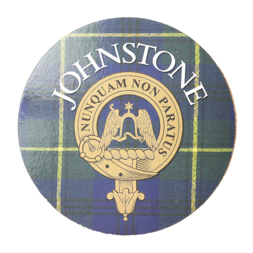 Clan/Family Name Round Cork Coaster Johnstone - Heritage Of Scotland - JOHNSTONE