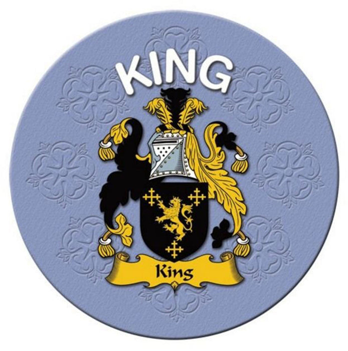 Clan/Family Name Round Cork Coaster King E - Heritage Of Scotland - KING E