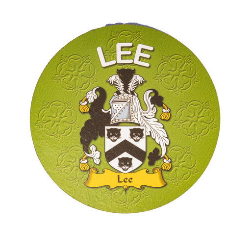 Clan/Family Name Round Cork Coaster Lee - Heritage Of Scotland - LEE