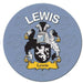 Clan/Family Name Round Cork Coaster Lewis E - Heritage Of Scotland - LEWIS E