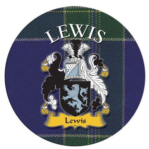 Clan/Family Name Round Cork Coaster Lewis S - Heritage Of Scotland - LEWIS S