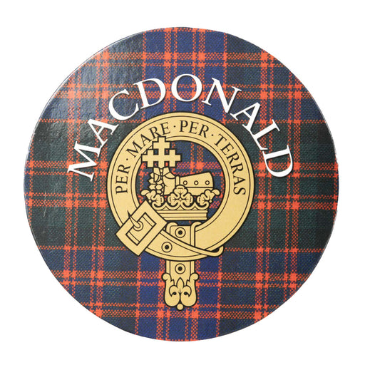 Clan/Family Name Round Cork Coaster Macdonald - Heritage Of Scotland - MACDONALD