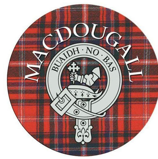 Clan/Family Name Round Cork Coaster Macdougall - Heritage Of Scotland - MACDOUGALL