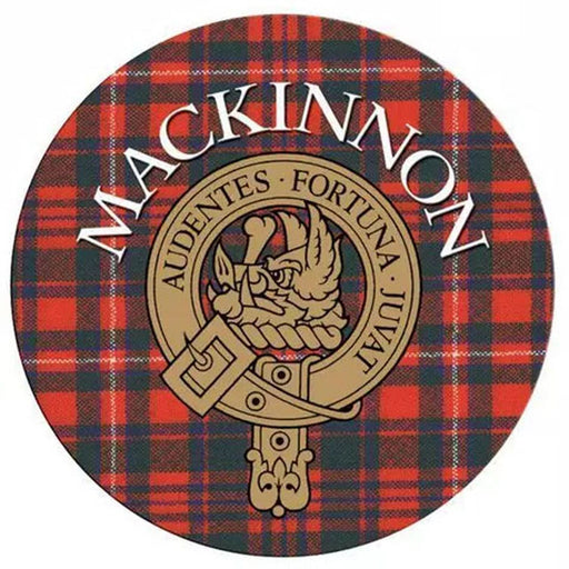 Clan/Family Name Round Cork Coaster Mackinnon - Heritage Of Scotland - MACKINNON