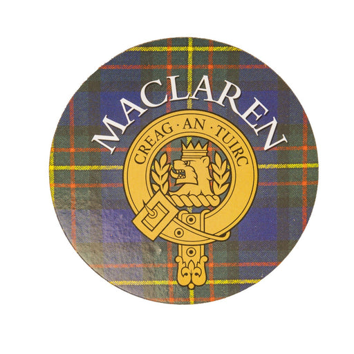 Clan/Family Name Round Cork Coaster Maclaren - Heritage Of Scotland - MACLAREN